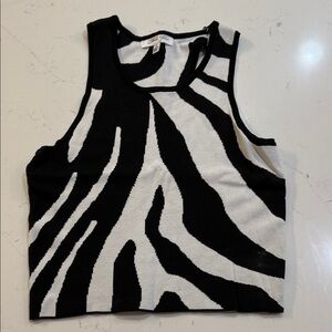 Zebra print crop top